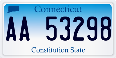 CT license plate AA53298
