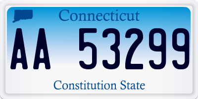 CT license plate AA53299