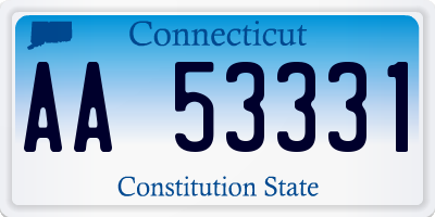 CT license plate AA53331
