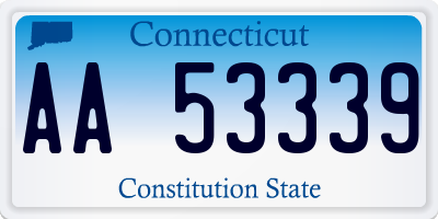 CT license plate AA53339
