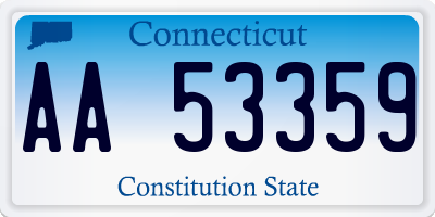 CT license plate AA53359