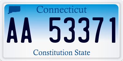 CT license plate AA53371
