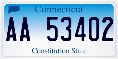 CT license plate AA53402