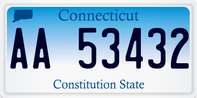 CT license plate AA53432