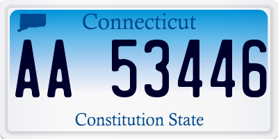 CT license plate AA53446