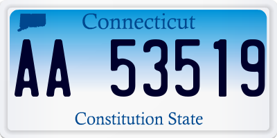 CT license plate AA53519