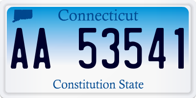 CT license plate AA53541