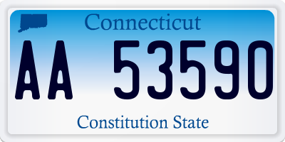 CT license plate AA53590