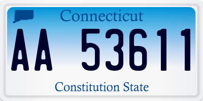 CT license plate AA53611
