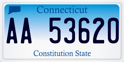 CT license plate AA53620