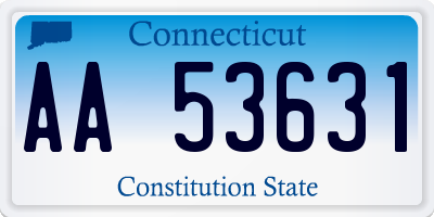 CT license plate AA53631