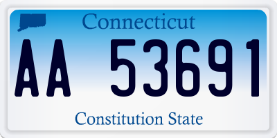 CT license plate AA53691