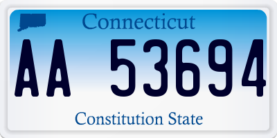 CT license plate AA53694