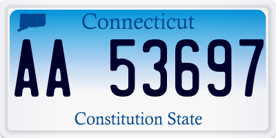 CT license plate AA53697