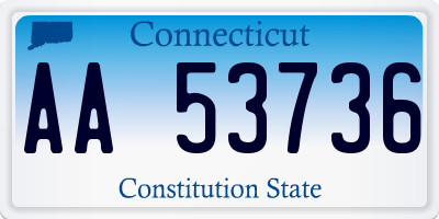 CT license plate AA53736