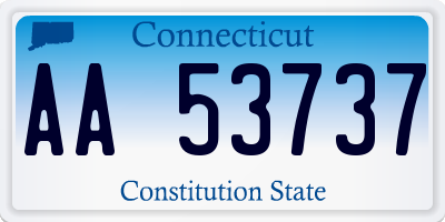 CT license plate AA53737