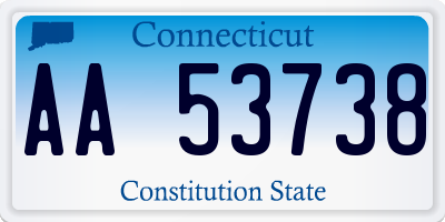 CT license plate AA53738