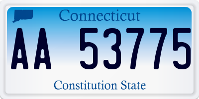 CT license plate AA53775