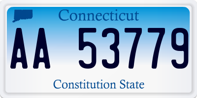 CT license plate AA53779