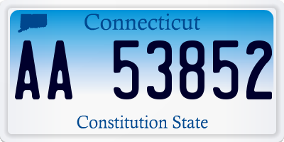 CT license plate AA53852