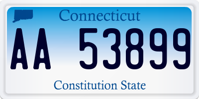 CT license plate AA53899
