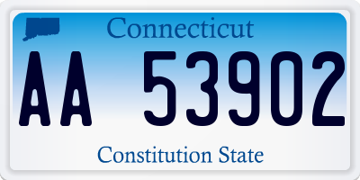 CT license plate AA53902