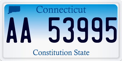 CT license plate AA53995