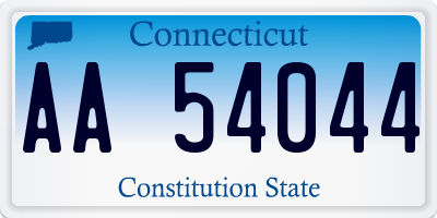 CT license plate AA54044