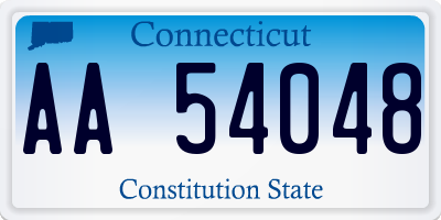 CT license plate AA54048