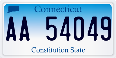 CT license plate AA54049