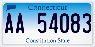 CT license plate AA54083