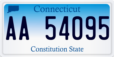 CT license plate AA54095