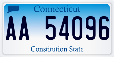 CT license plate AA54096