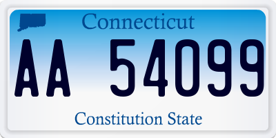 CT license plate AA54099