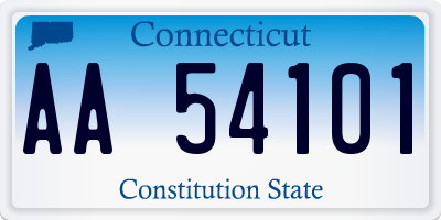 CT license plate AA54101