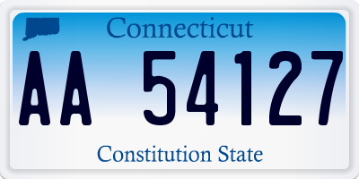 CT license plate AA54127