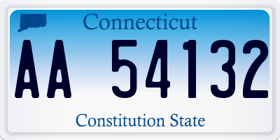 CT license plate AA54132