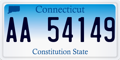 CT license plate AA54149