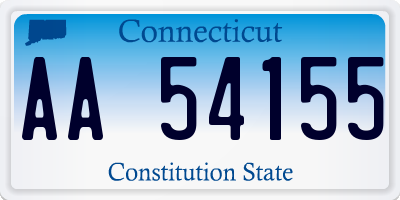 CT license plate AA54155