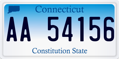 CT license plate AA54156