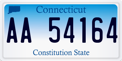 CT license plate AA54164