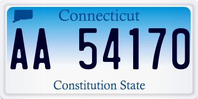 CT license plate AA54170