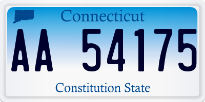 CT license plate AA54175