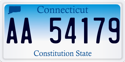 CT license plate AA54179