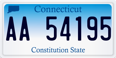 CT license plate AA54195