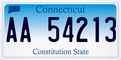 CT license plate AA54213