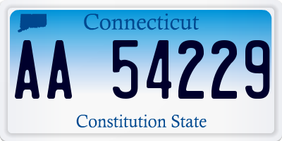 CT license plate AA54229