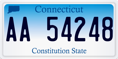 CT license plate AA54248