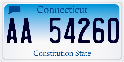 CT license plate AA54260