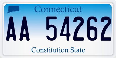 CT license plate AA54262